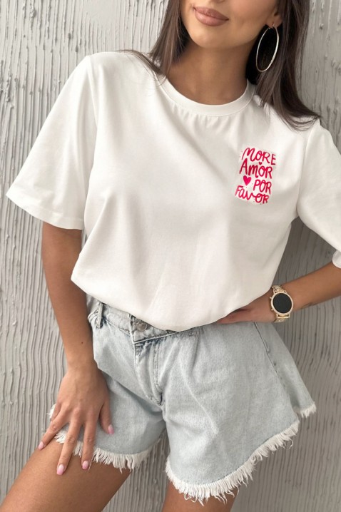 Majica AMORE WHITE, Boja: bijela, IVET.HR - MODERNA ODJEĆA