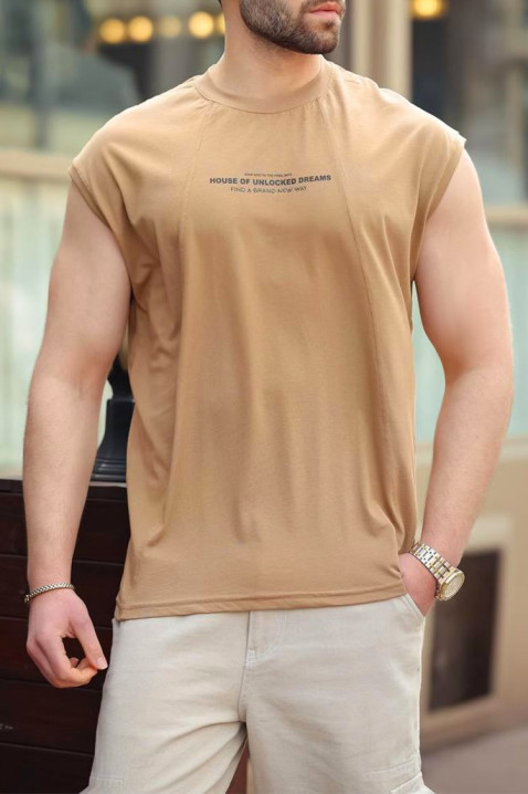 Muška majica RELZAN BEIGE, Boja: bež, IVET.HR - MODERNA ODJEĆA