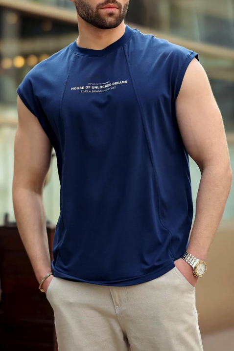 Muška majica RELZAN NAVY, Boja: tamnoplava, IVET.HR - MODERNA ODJEĆA