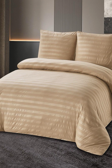 Komplet posteljina KRONESA BEIGE 200x220 cm pamuk - 3 dijela, Boja: bež, IVET.HR - MODERNA ODJEĆA