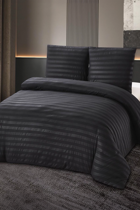 Komplet posteljina KRONESA BLACK 200x220 cm pamuk - 3 dijela, Boja: crna, IVET.HR - MODERNA ODJEĆA