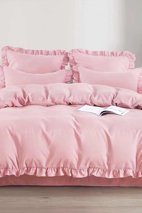 Komplet posteljina CANVELA PINK 200x220 cm pamuk - 4 dijela, Boja: roza, IVET.HR - MODERNA ODJEĆA