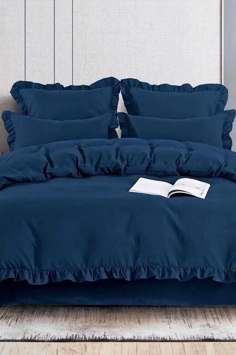 Komplet posteljina CANVELA NAVY 200x220 cm pamuk - 4 dijela, Boja: tamnoplava, IVET.HR - MODERNA ODJEĆA