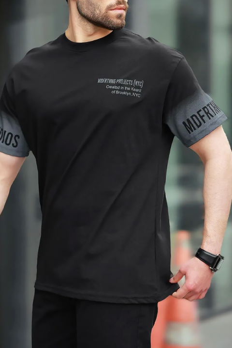 Muška majica SHELVO BLACK, Boja: crna, IVET.HR - MODERNA ODJEĆA