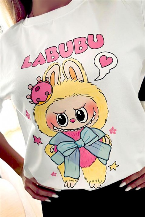 Majica LABUBU RIBBON, Boja: bijela, IVET.HR - MODERNA ODJEĆA