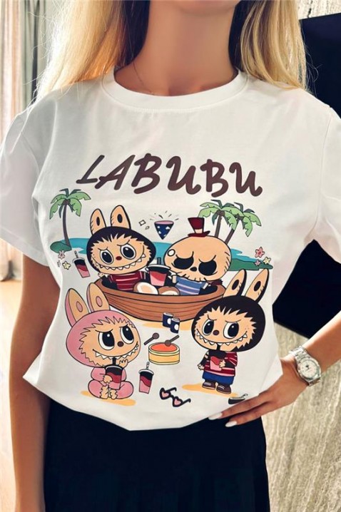 Majica LABUBU FRIENDS, Boja: bijela, IVET.HR - MODERNA ODJEĆA