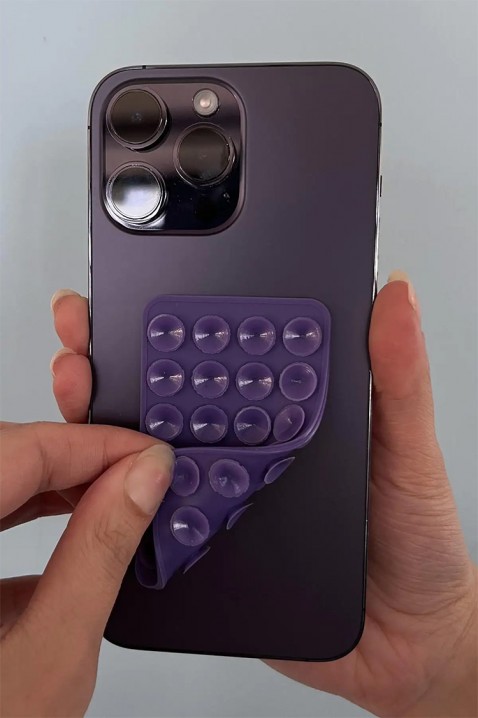 Dvostrani silikonski držač za telefon FUNCASE, Boja: ljubičasta, IVET.HR - MODERNA ODJEĆA