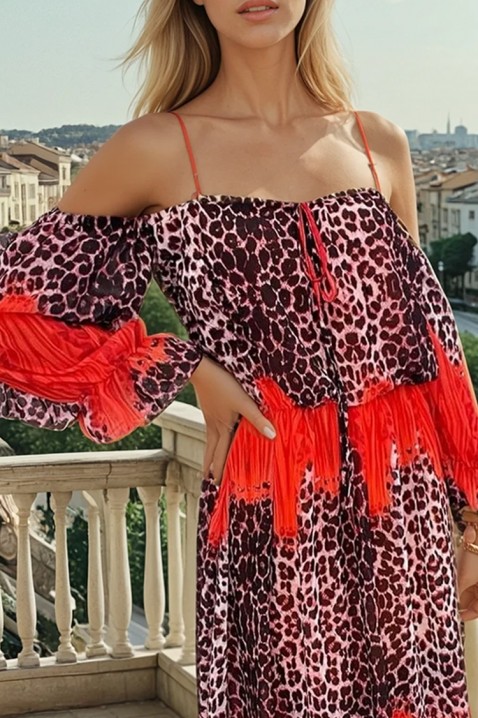 Haljina DIOXETA RED, Boja: crvena, IVET.HR - MODERNA ODJEĆA