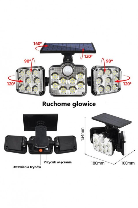 Solarna lampa TRIOMY, Boja: crna, IVET.HR - MODERNA ODJEĆA