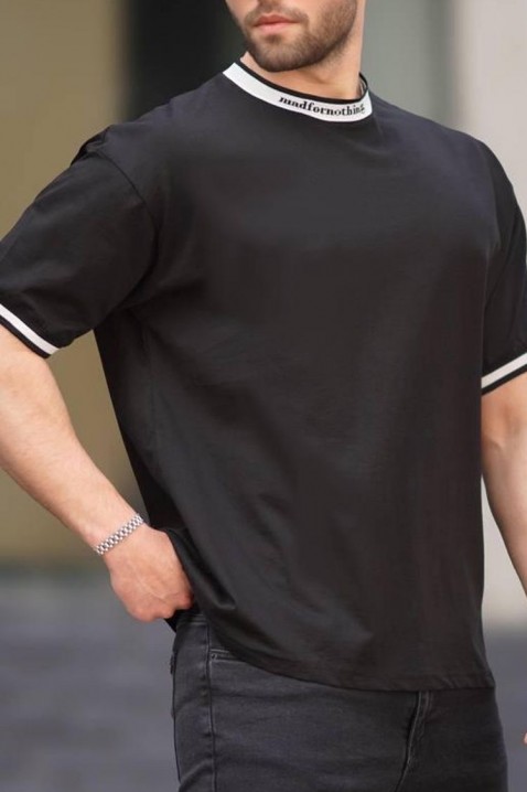 Muška majica MERILZO BLACK, Boja: crna, IVET.HR - MODERNA ODJEĆA