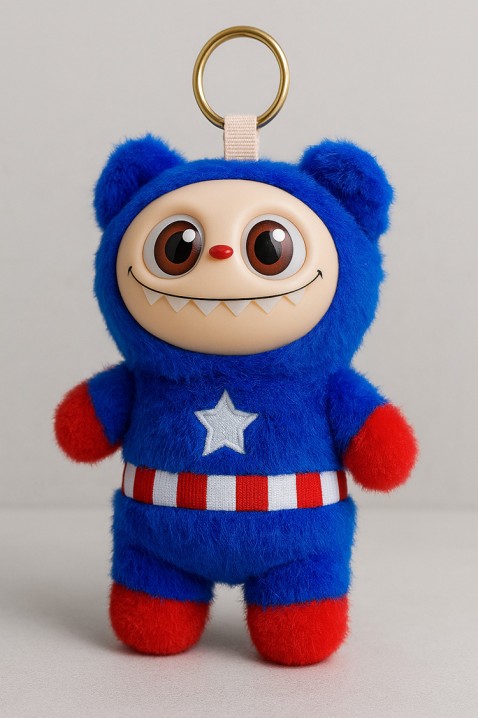 Plišani privezak LABUBU CAPTAIN AMERICA, Boja: plava, IVET.HR - MODERNA ODJEĆA