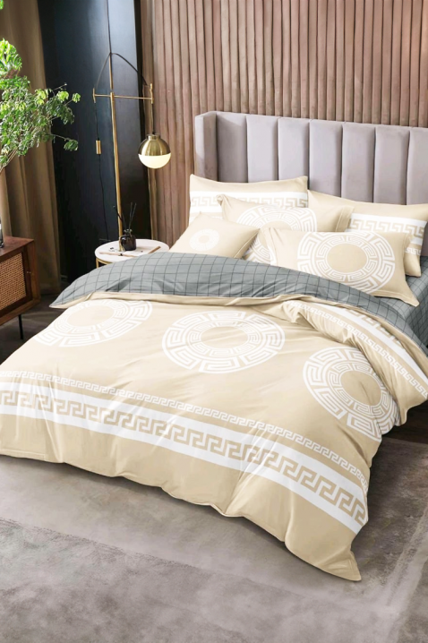 Komplet posteljina PLOHERA BEIGE 200x220 cm pamuk - 4 dijela, Boja: bež, IVET.HR - MODERNA ODJEĆA