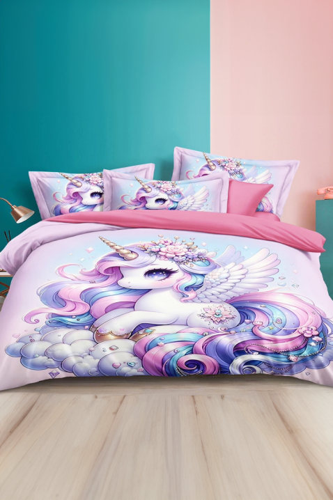 Komplet posteljina UNICORN 160x200 cm pamuk - 3 dijela, Boja: višebojna, IVET.HR - MODERNA ODJEĆA