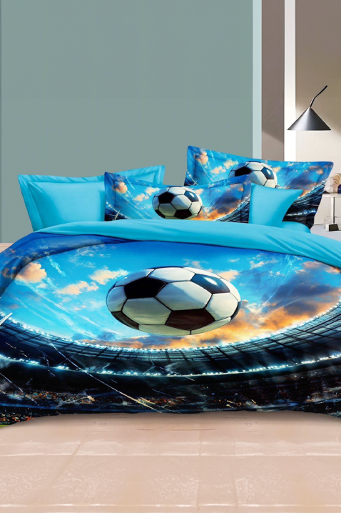 Komplet posteljina FOOTBALL 160x200 cm pamuk - 3 dijela, Boja: plava, IVET.HR - MODERNA ODJEĆA