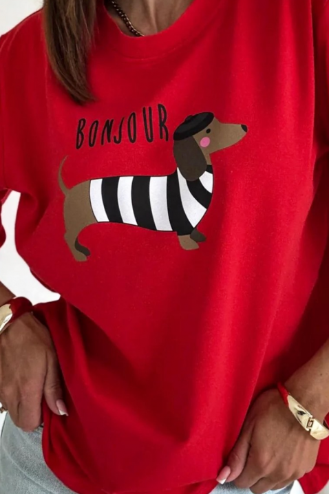 Ženska majica ERTIOSA RED, Boja: crvena, IVET.HR - MODERNA ODJEĆA