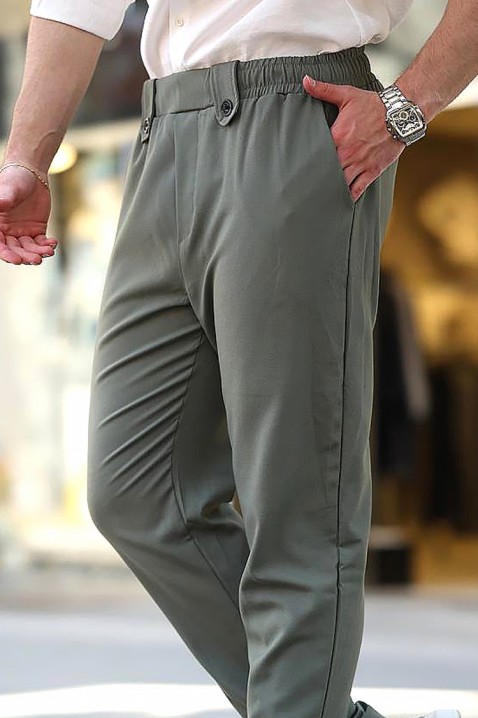 Muške hlače NEJEZO KHAKI, Boja: kaki, IVET.HR - MODERNA ODJEĆA