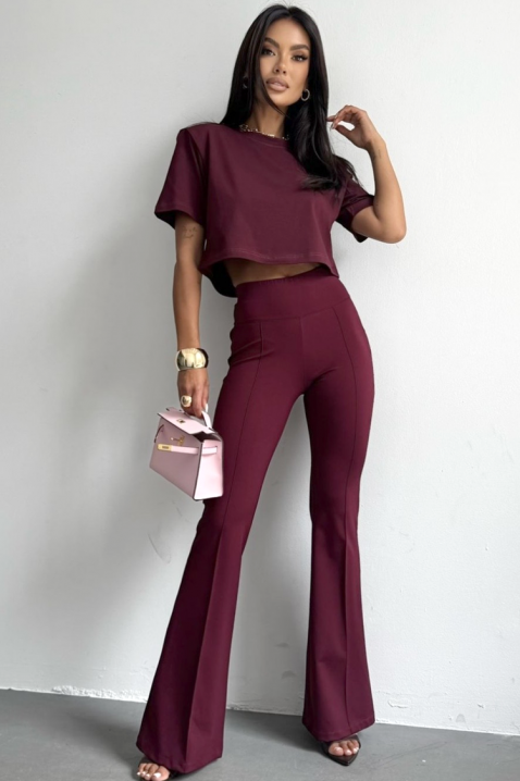 Pantalone BIOERZA, Boja: bordo, IVET.HR - MODERNA ODJEĆA