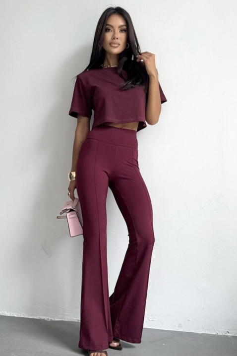 Pantalone BIOERZA, Boja: bordo, IVET.HR - MODERNA ODJEĆA