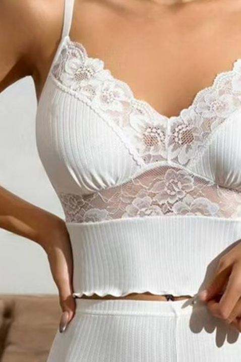 Pidžama DLENTINA WHITE, Boja: bijela, IVET.HR - MODERNA ODJEĆA