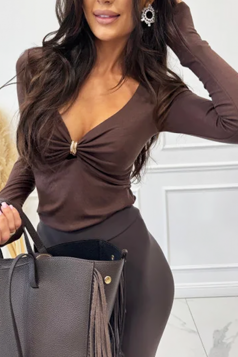 Ženska bluza DRALMORFA BROWN, Boja: smeđa, IVET.HR - MODERNA ODJEĆA