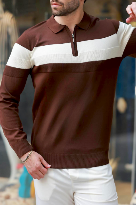 Muška bluza BERTOLO BROWN, Boja: smeđa, IVET.HR - MODERNA ODJEĆA