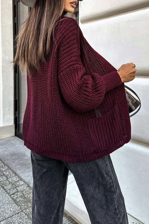 Kardigan DRONBINA, Boja: bordo, IVET.HR - MODERNA ODJEĆA