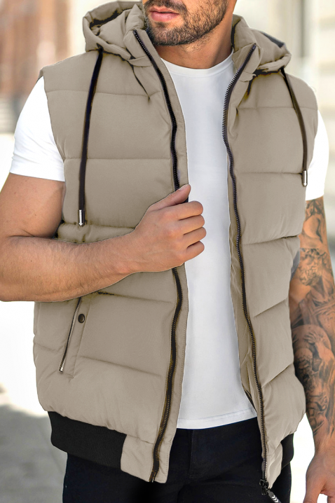 Muški prsluk MAKROZO BEIGE, Boja: bež, IVET.HR - MODERNA ODJEĆA
