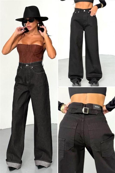 Traperice DENIMZA BLACK, Boja: crna, IVET.HR - MODERNA ODJEĆA