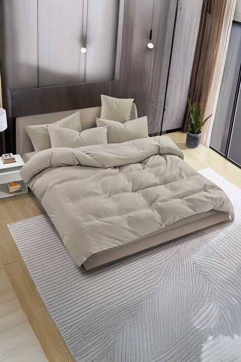 Komplet posteljina SOLPESA BEIGE 160x200 cm pamuk - 3 dijela, Boja: bež, IVET.HR - MODERNA ODJEĆA
