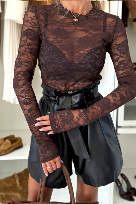Bodi - bluza ZLUNDENA, Boja: smeđa, IVET.HR - MODERNA ODJEĆA