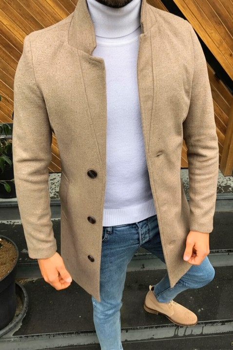 Muški kaput MONENZO BEIGE, Boja: bež, IVET.HR - MODERNA ODJEĆA