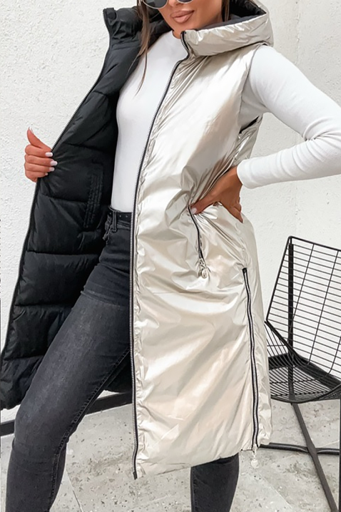 Prsluk s dvostrukim licem KALMORDA, Boja: crna, IVET.HR - MODERNA ODJEĆA