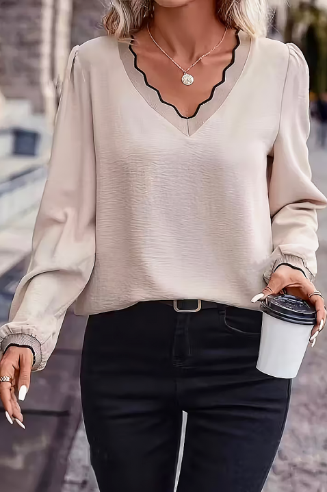 Ženska bluza BIOFEHA BEIGE, Boja: bež, IVET.HR - MODERNA ODJEĆA