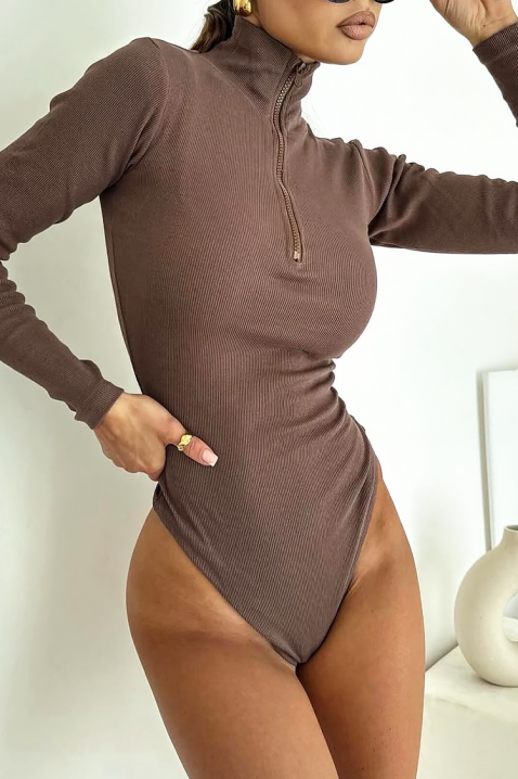 Bodi - bluza KERMOLZA BROWN, Boja: smeđa, IVET.HR - MODERNA ODJEĆA