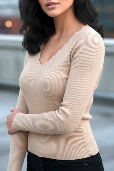 Ženska bluza VORNELFA BEIGE, Boja: drap, IVET.HR - MODERNA ODJEĆA