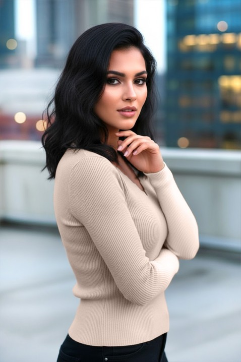 Ženska bluza VORNELFA BEIGE, Boja: drap, IVET.HR - MODERNA ODJEĆA