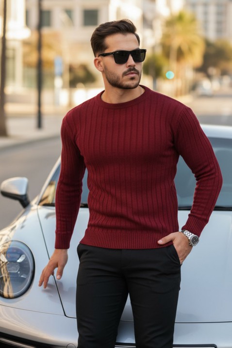 Muški džemper SOMERGO BORDO, Boja: bordo, IVET.HR - MODERNA ODJEĆA