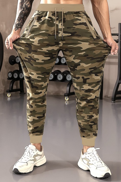 Muške hlače KETEZO, Boja: kaki, IVET.HR - MODERNA ODJEĆA