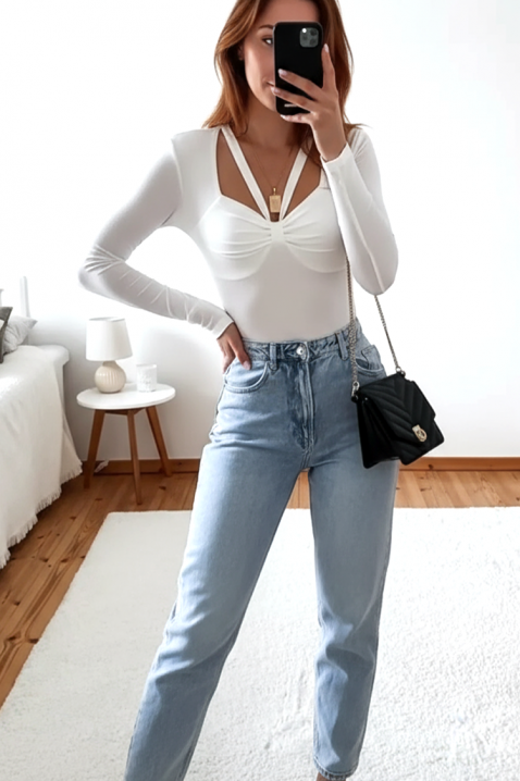 Ženska bluza INVERTA WHITE, Boja: bijela, IVET.HR - MODERNA ODJEĆA