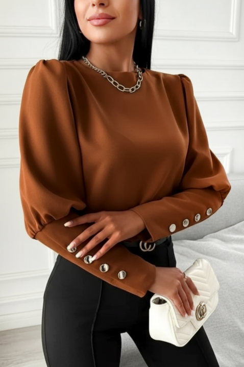 Ženska bluza MARIOVA BROWN, Boja: smeđa, IVET.HR - MODERNA ODJEĆA