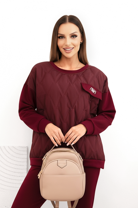 Komplet REBRALZA BORDO, Boja: bordo, IVET.HR - MODERNA ODJEĆA