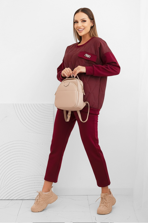 Komplet REBRALZA BORDO, Boja: bordo, IVET.HR - MODERNA ODJEĆA