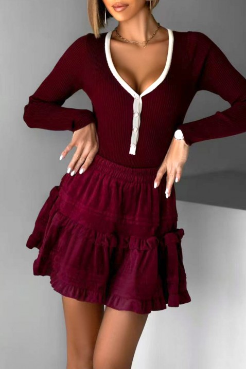 Bodi - bluza NIZLARDA, Boja: bordo, IVET.HR - MODERNA ODJEĆA