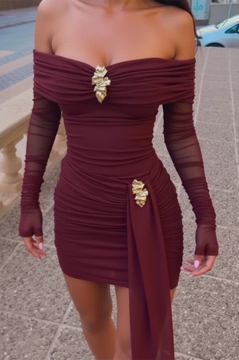 Haljina AGALONZA BORDO, Boja: bordo, IVET.HR - MODERNA ODJEĆA