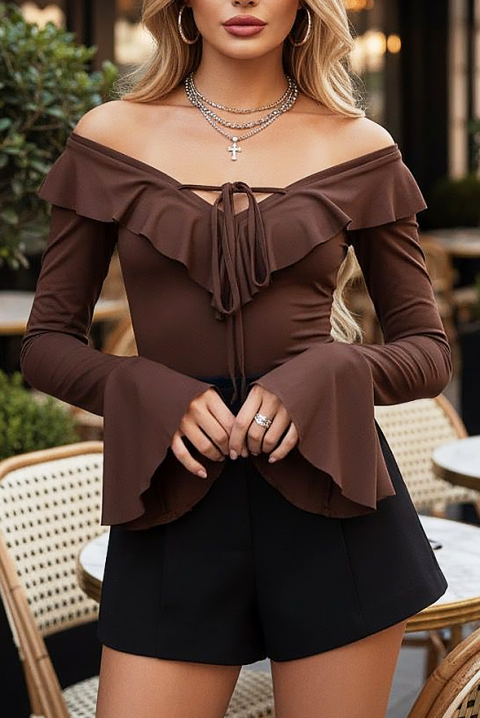 Ženska bluza KEFLILZA BROWN - Bluze | Ivet.HR Ženska bluza KEFLILZA BROWN, Boja: smeđa, IVET.HR - MODERNA ODJEĆA