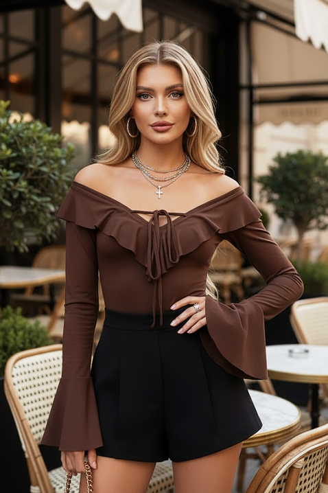 Ženska bluza KEFLILZA BROWN - Bluze | Ivet.HR Ženska bluza KEFLILZA BROWN, Boja: smeđa, IVET.HR - MODERNA ODJEĆA