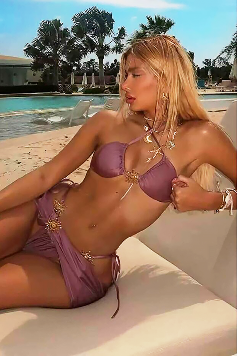 Set za plažu ERONILA LILA, Boja: ljubičasta, IVET.HR - MODERNA ODJEĆA