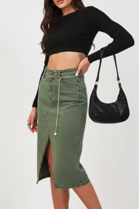 Suknja MINZONA GREEN - Denim | Ivet.HR Suknja MINZONA GREEN, Boja: zelena, IVET.HR - MODERNA ODJEĆA