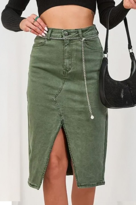 Suknja MINZONA GREEN - Denim | Ivet.HR Suknja MINZONA GREEN, Boja: zelena, IVET.HR - MODERNA ODJEĆA