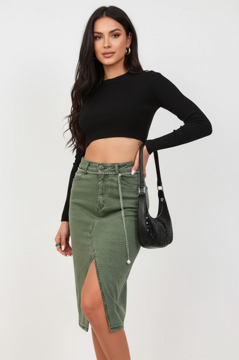 Suknja MINZONA GREEN - Denim | Ivet.HR Suknja MINZONA GREEN, Boja: zelena, IVET.HR - MODERNA ODJEĆA